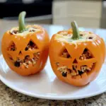 POIVRONS FARÇIS AU POULET ÉMINCÉ ET AU RIZ