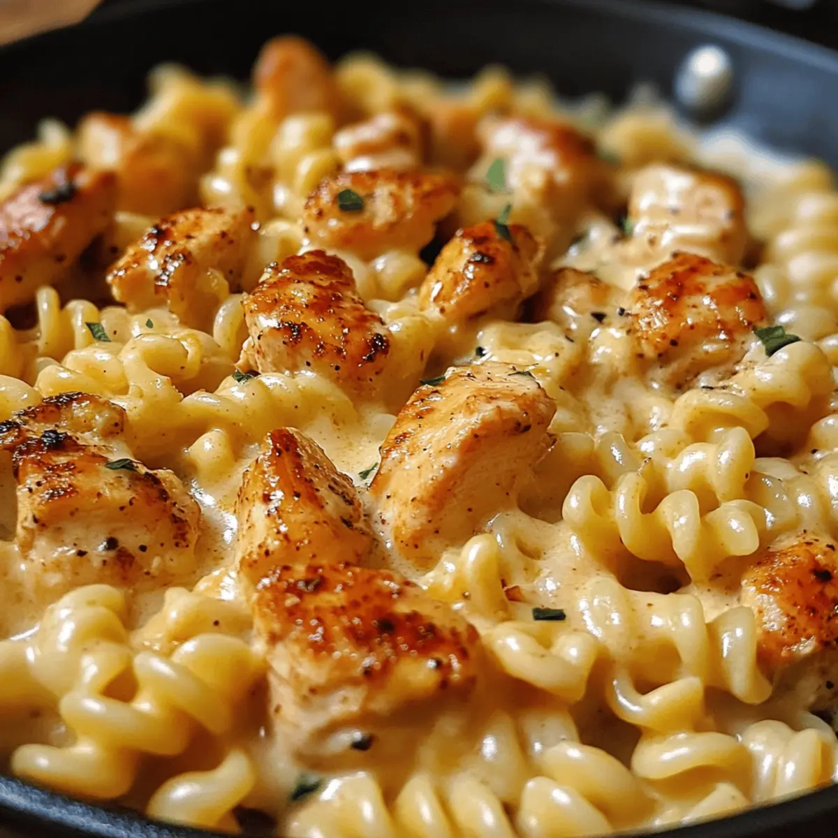 Poulet à l’ail cajun cheesy en poêle crémeux