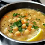 Soupe de pois chiches et de haricots blancs
