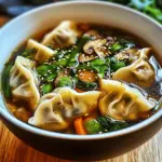 Soupe de pelures de dumplings asiatiques