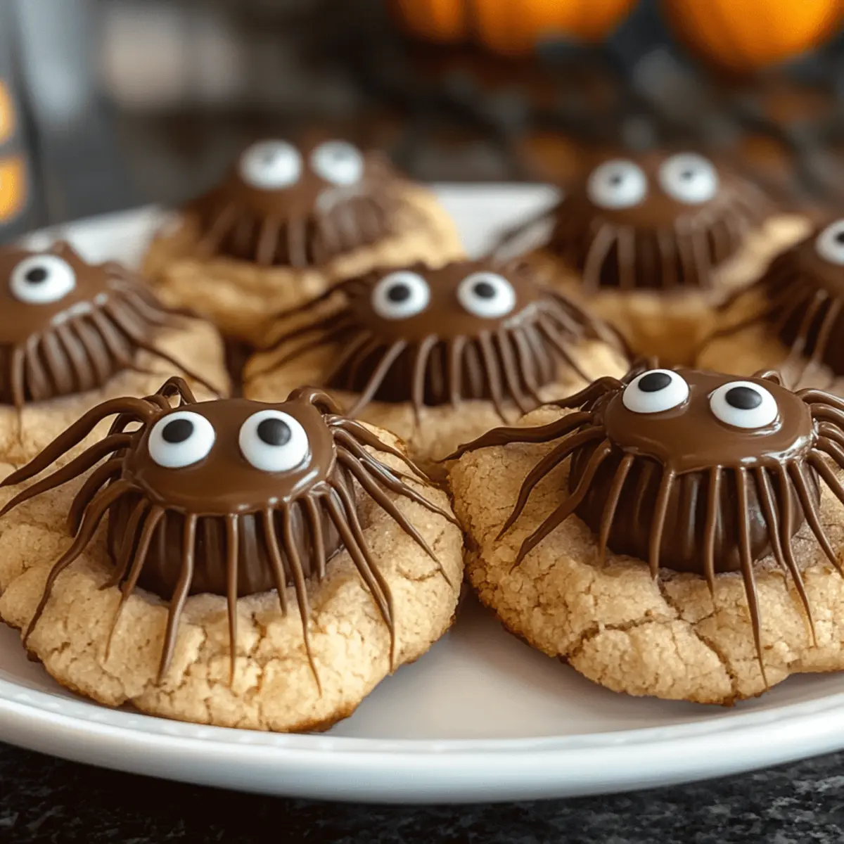 Cookies Araignée au Beurre de Cacahuète Faciles