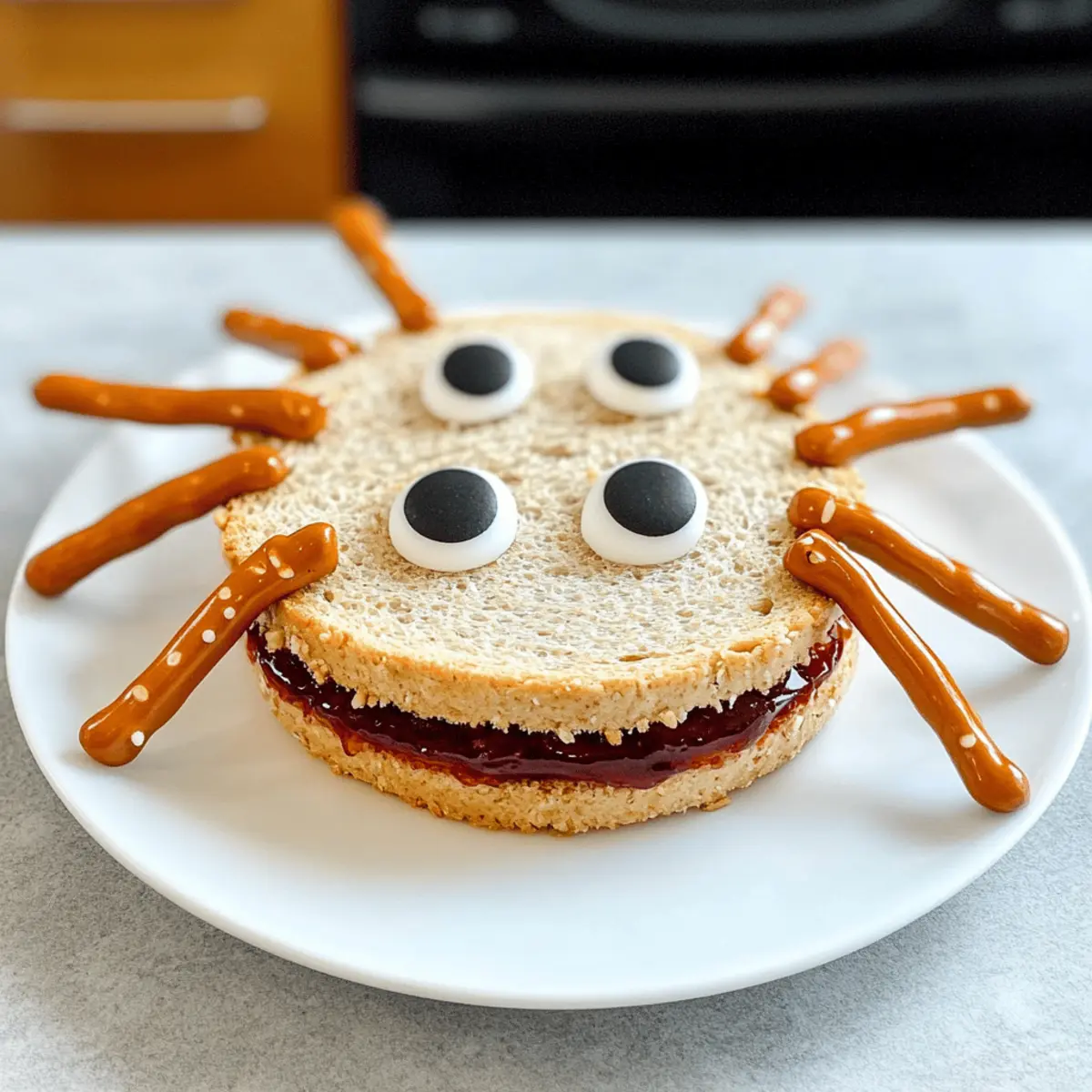 Sandwiches de Spooky Spider pour Halloween amusant