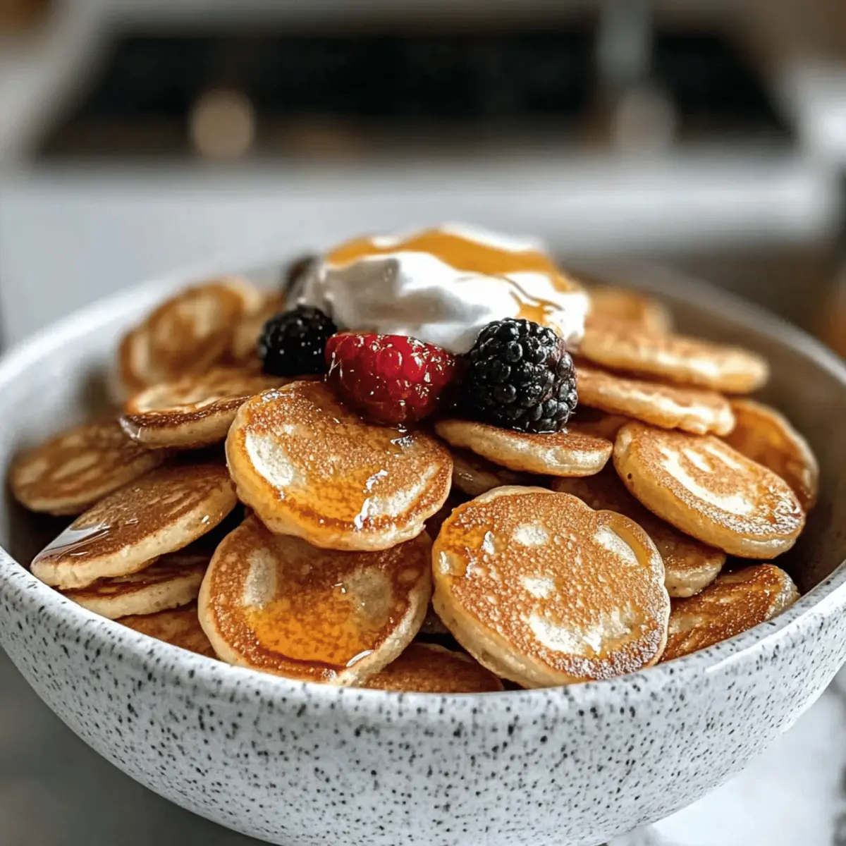 Céréales de mini crêpes pour un petit-déjeuner ludique