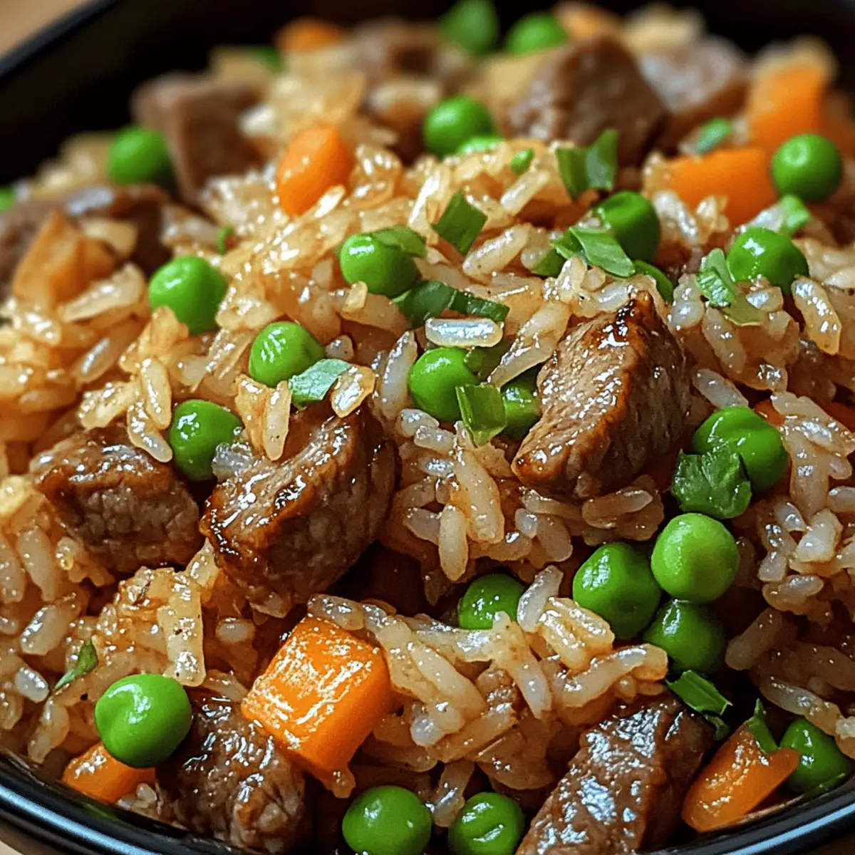 Riz frit au bœuf aux oignons savoureux et rapide