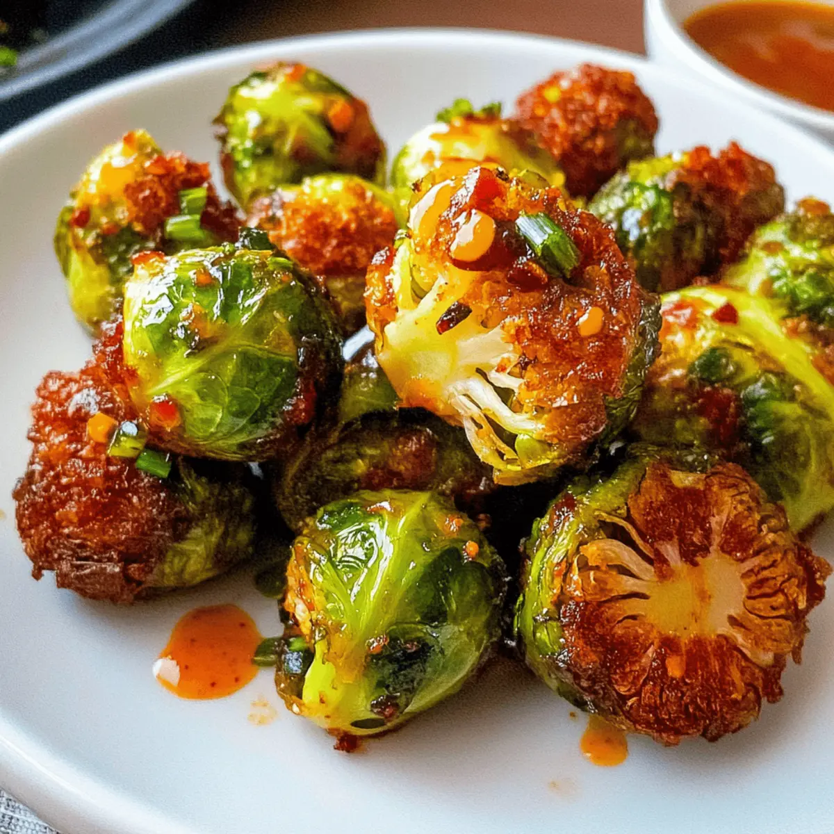 Choux de Bruxelles au piment croustillants et épicés