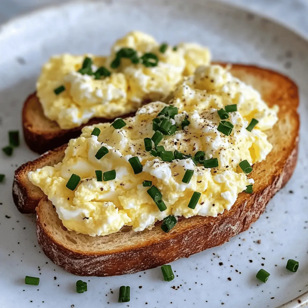 Toast aux œufs et à la ricotta rapide et savoureuse