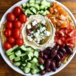 Plateau de houmous méditerranéen