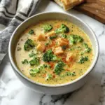 Soupe de brocoli au gouda fumé