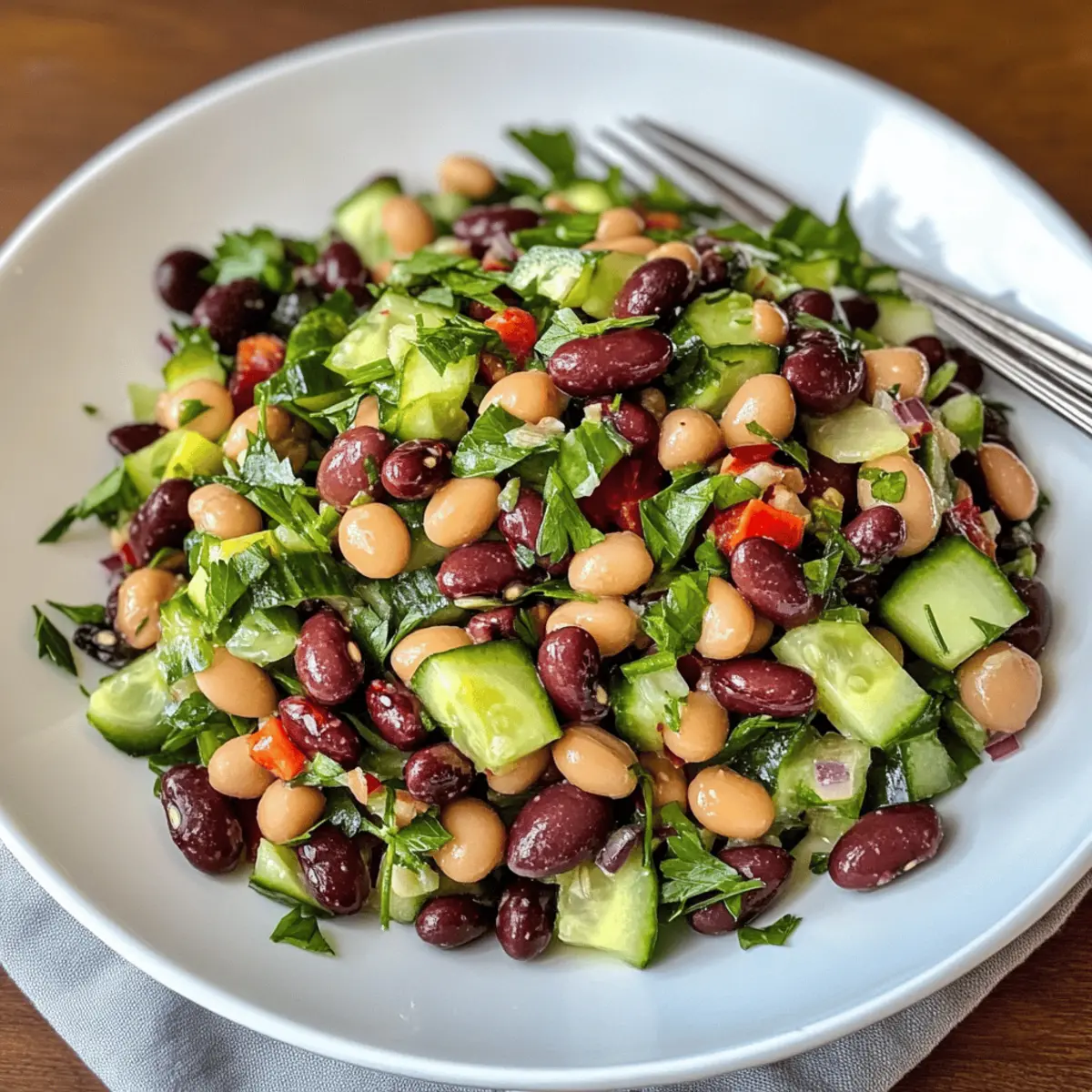 Salade de haricots rouges riche en protéines