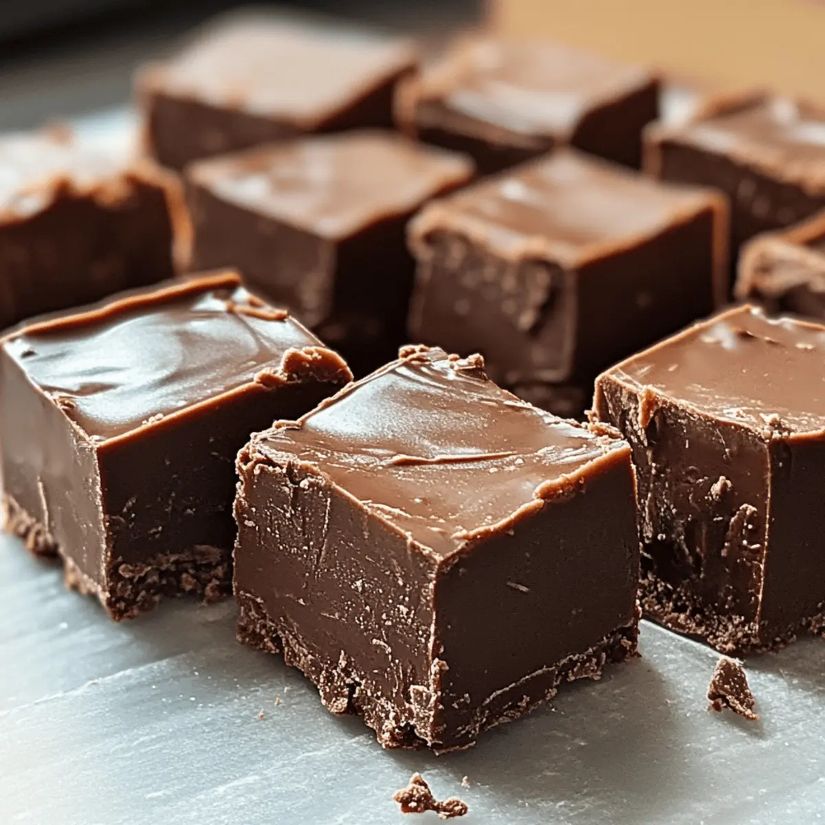 Fudge au chocolat crémeux décadent sans cuisson