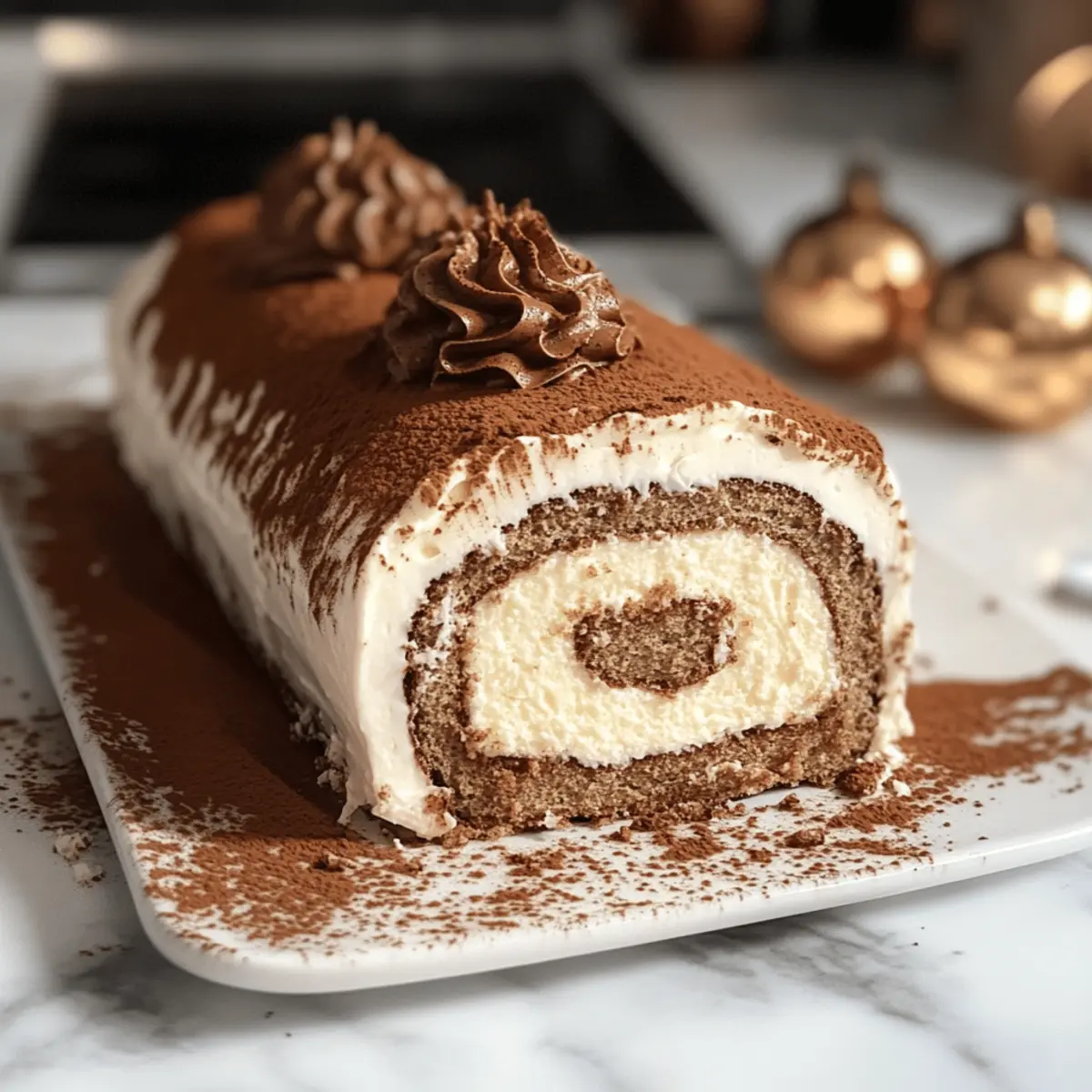 Bûche de Noël Tiramisu Gourmet à tomber par terre