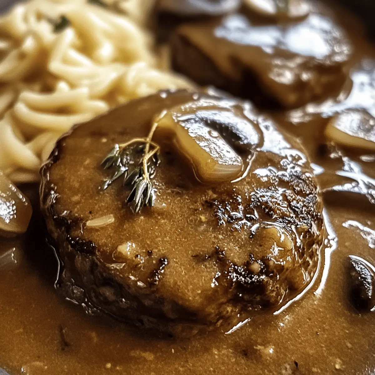 Bifteck de Salisbury tendre dans une riche sauce à la maison