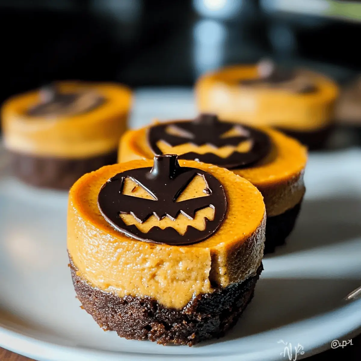 Mini Cheesecake Citrouille Jack-O'-Lanterns Vegan et Gourmands