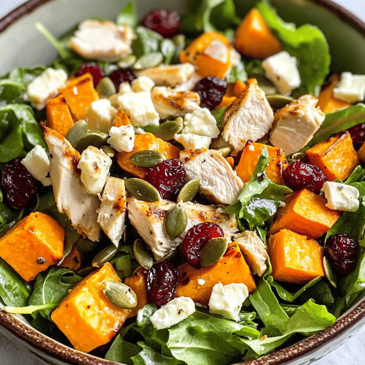 Salade d’automne hachée avec poulet délicieuse et saine