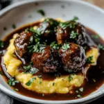 Boulettes de viande braisées au vin rouge