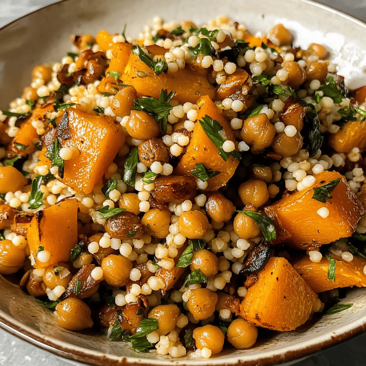 Salade de couscous à la récolte de courge Honeynut