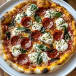 Recette de Pizza au Miel avec Pepperoni et Ricotta