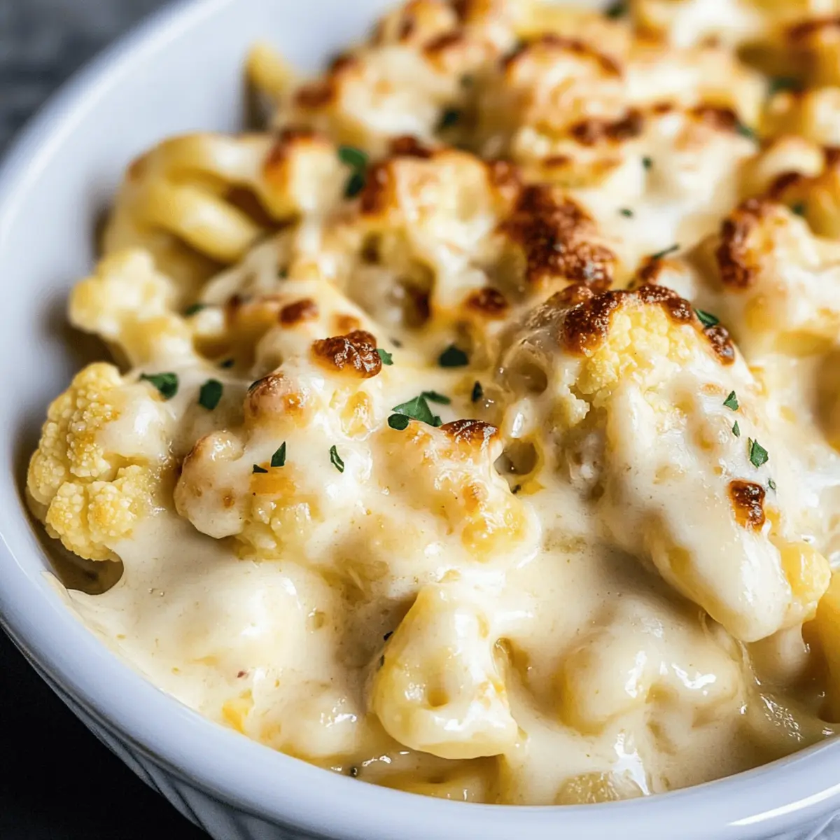 Chou-fleur Macaroni au fromage crémeux et sain