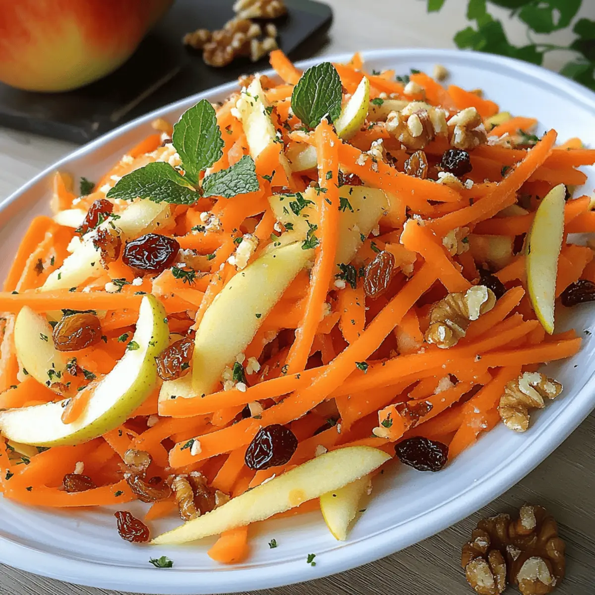 Salade de carottes et pommes croquante et légère