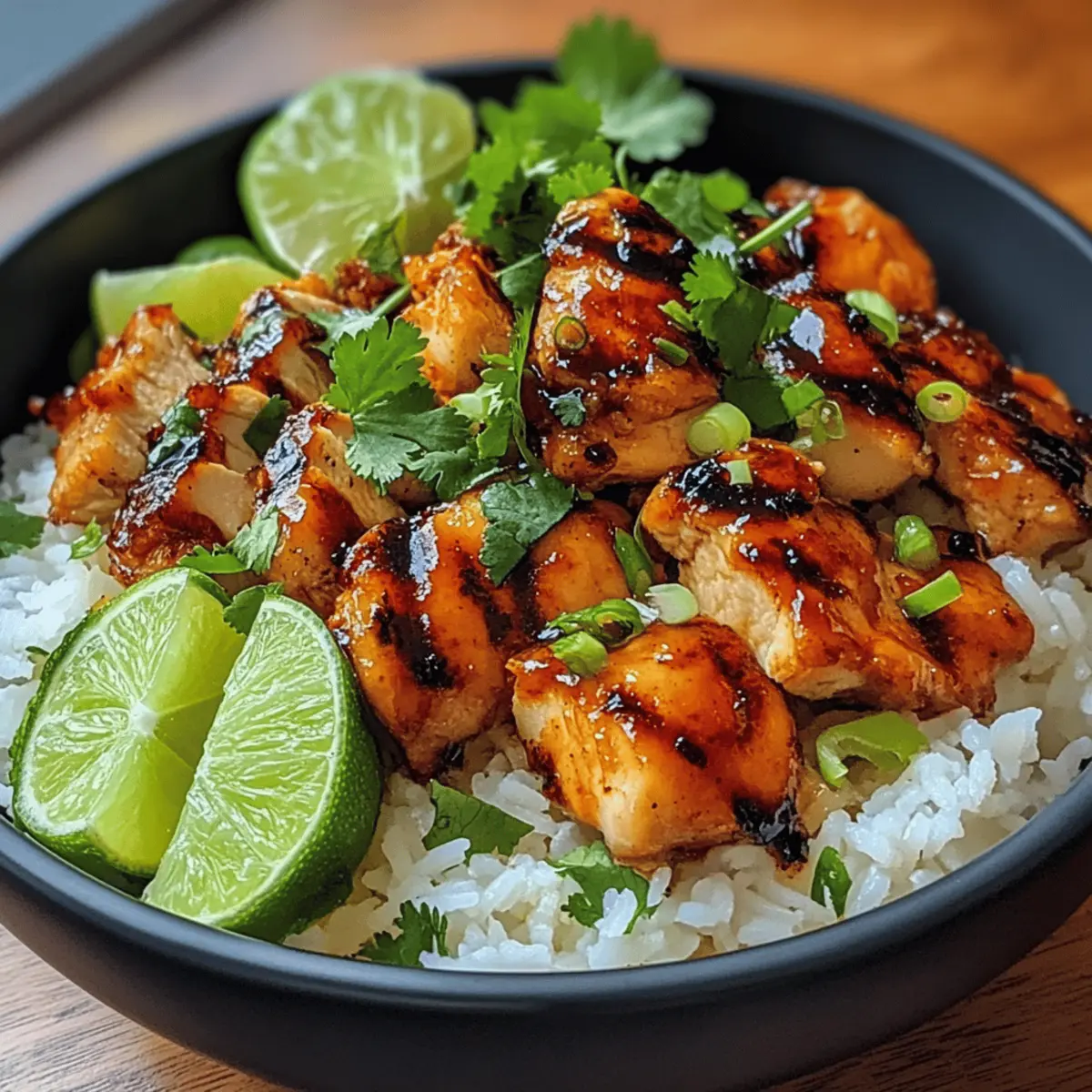 Poulet épicé à l’érable et riz au coco facile