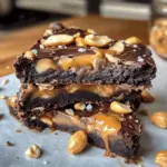 Bark de brownie au caramel décadent