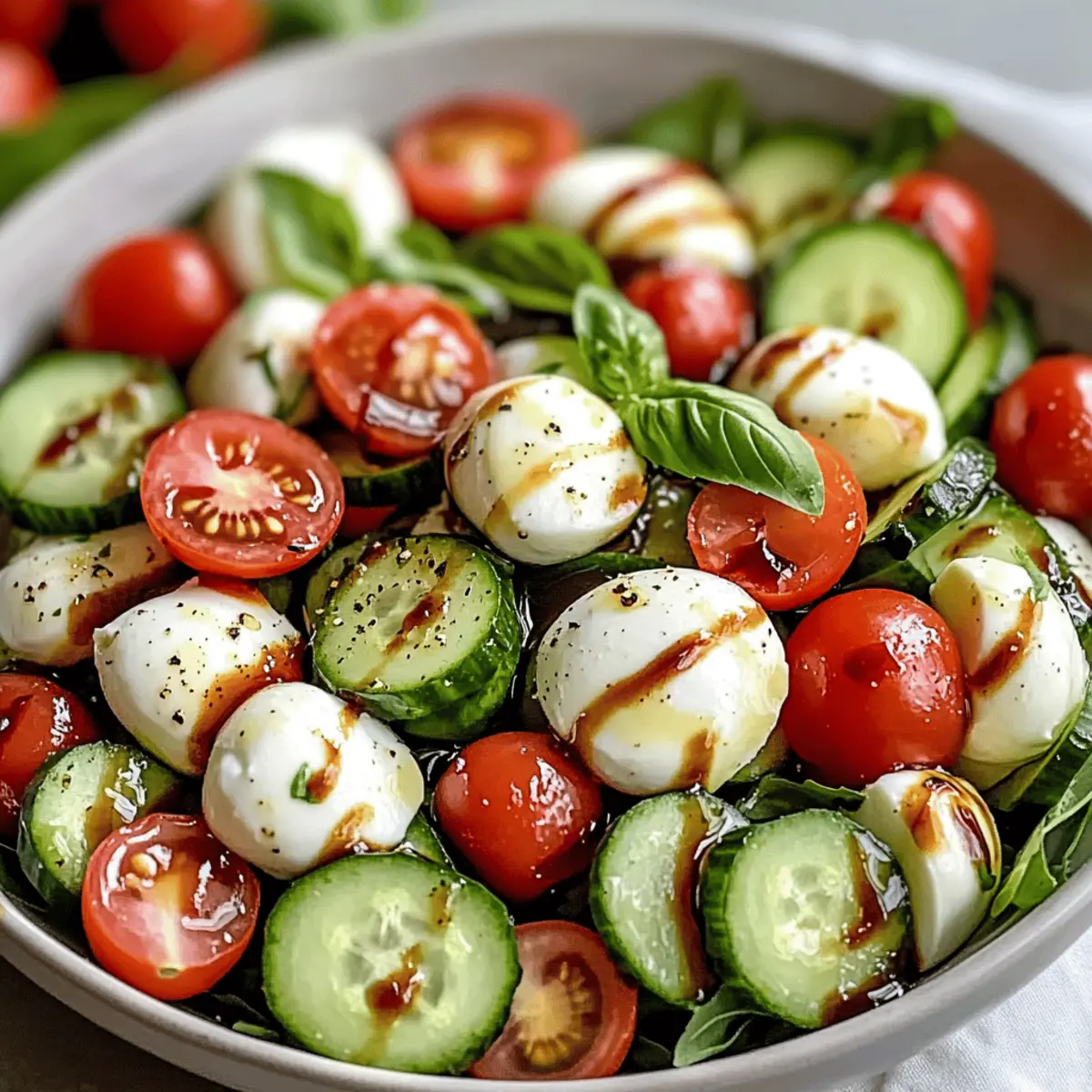 Salade Caprese au Concombre pour les Journées d’Été