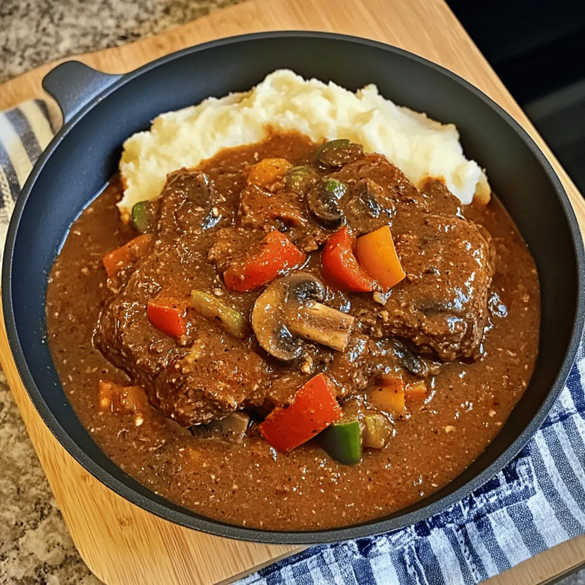 Bifteck Suisse Savoureux en Sauce Tomate