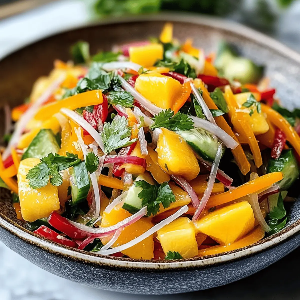 Salade de mangue thaïlandaise fraîche et pétillante