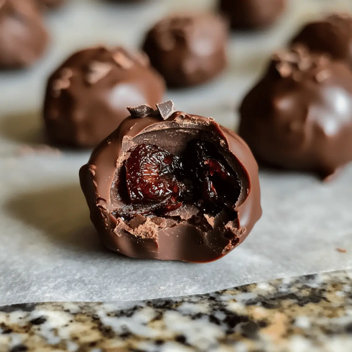 Truffes au chocolat bourbon cerise à faire maison