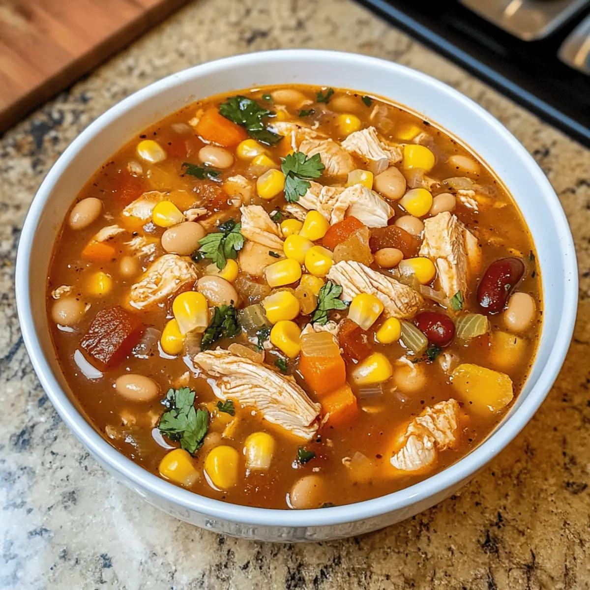 Soupe de poulet barbecue réconfortante et savoureuse