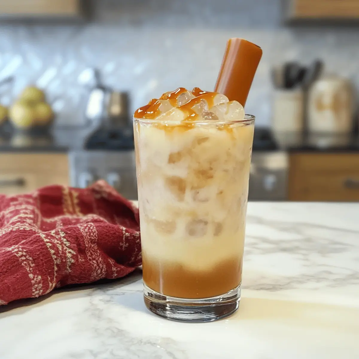 Cocktail au caramel, pomme et butterscotch irrésistible