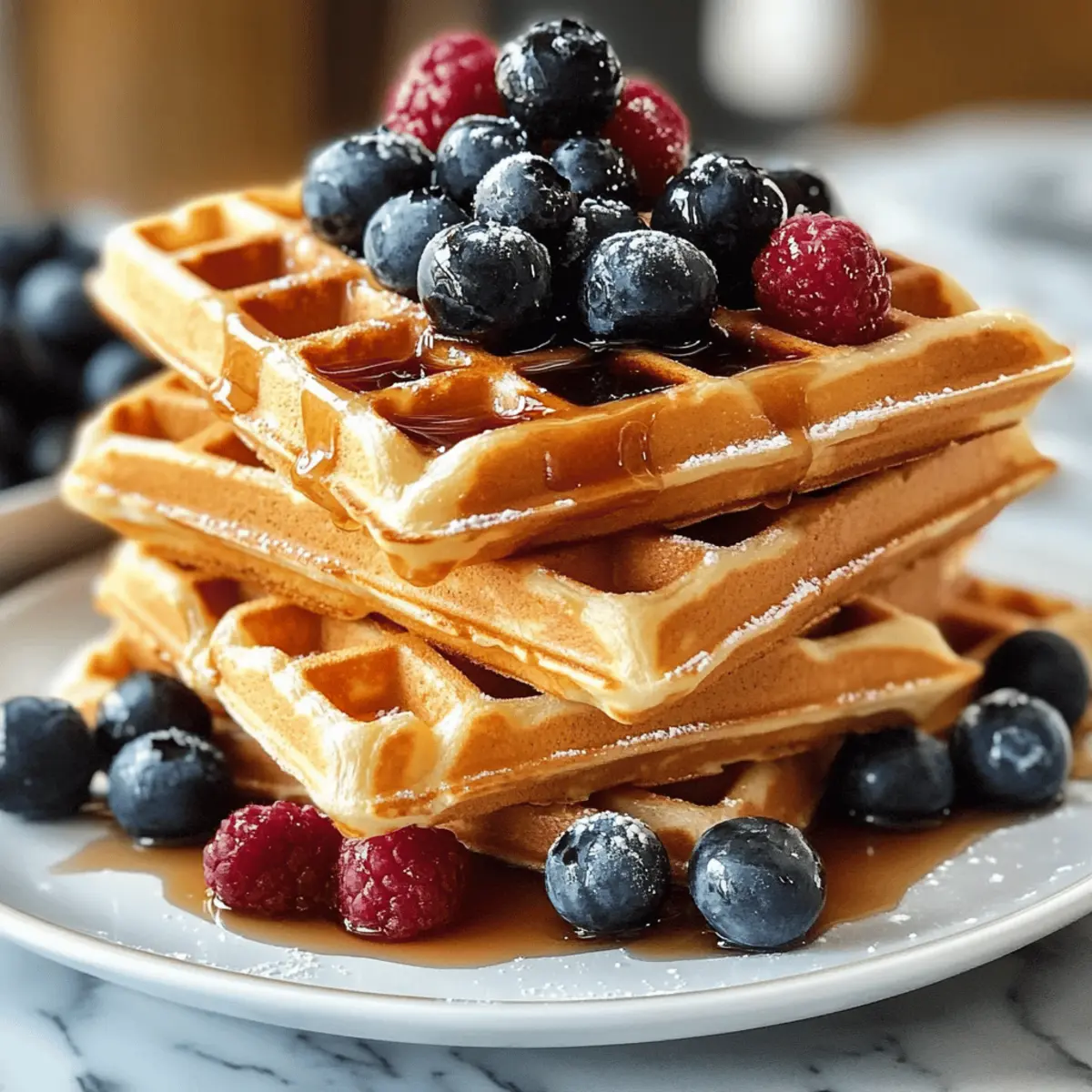 Gaufres duveteuses et dorées pour un brunch parfait