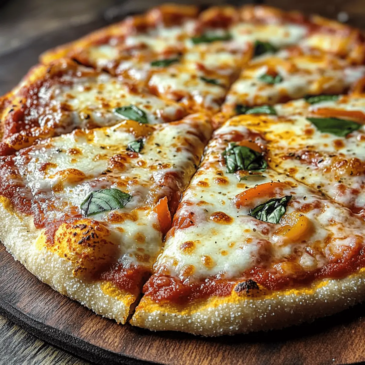 Croûte de pizza au fromage cottage légère et croustillante