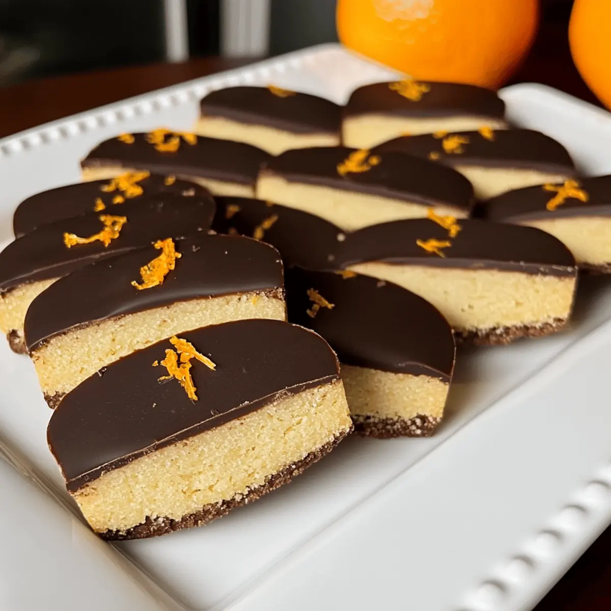 Tranches et Cuillerées de Biscuits au Chocolat et à l’Orange