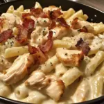 Pâtes au poulet, bacon et ranch