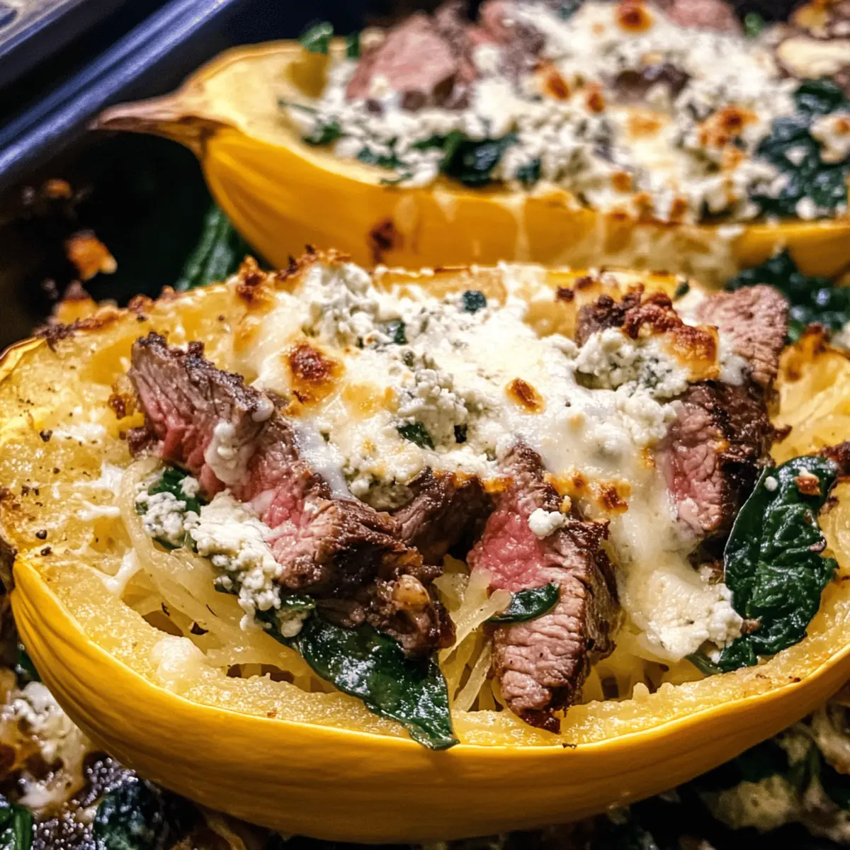 Keto faible en glucides Steak Gorgonzola Alfredo