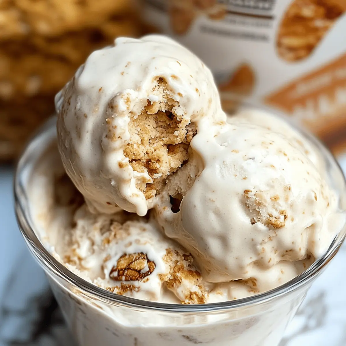 Glace aux gâteaux à l'avoine et à la crème facile
