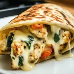 Wraps de poulet à l'ail et au fromage