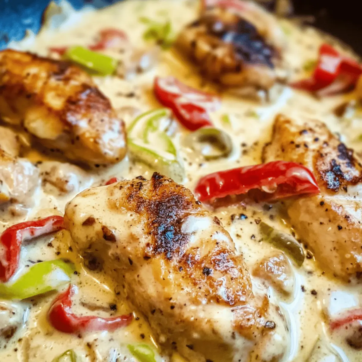 Poulet Crème de Poivrons Pepperoncini à la Poêle Délicieux