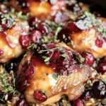 Cuisses de poulet glacées aux canneberges